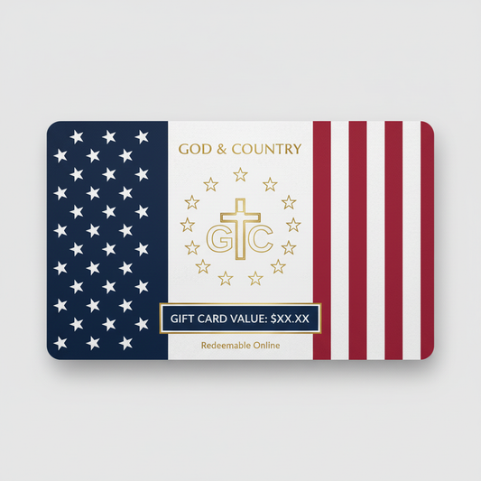 God & Country Gift Card Design